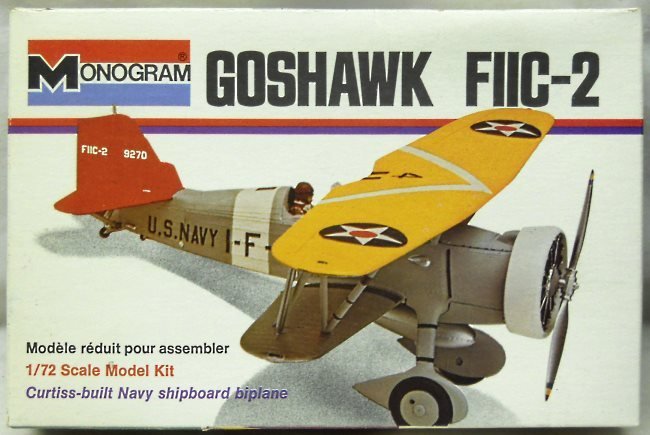 Monogram 1/72 Curtiss Goshawk F11C-2 - White Box Issue - (F11C2), 6796 plastic model kit